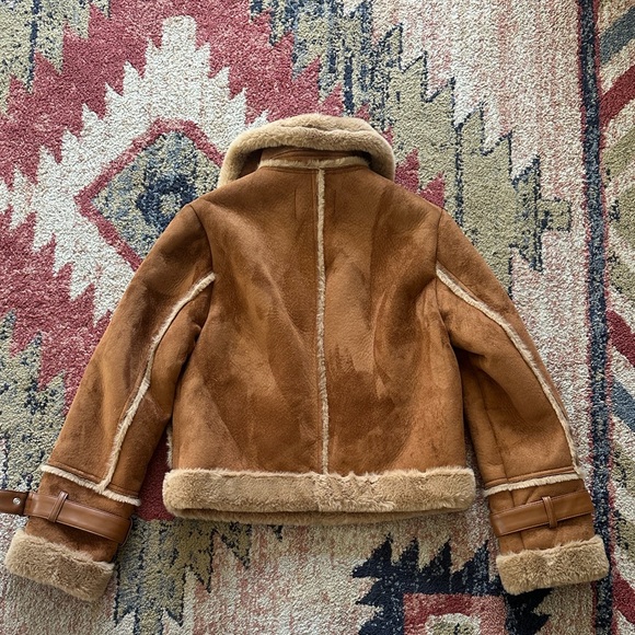 Stradivarius Brown Shearling Jacket - Picture 4 of 5